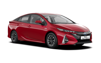 Toyota Prius Plug-in Hybrid in der Kaminarot Metallic - verfügbar im Autohaus Goos