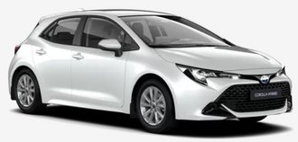 Toyota Corolla in der Farbe Platinumweiß Perleffekt - verfügbar im Autohaus Goos